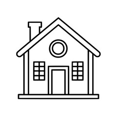 home outline, line art house, line art print, HOUSE clipart, cute house svg, lake house svg, Line Art, house, home, icon, building, estate, symbol, construction, architecture, vector, real, roof, wind