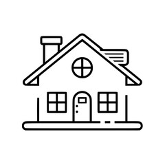 home outline, line art house, line art print, HOUSE clipart, cute house svg, lake house svg, Line Art, house, home, icon, building, estate, symbol, construction, architecture, vector, real, roof, wind