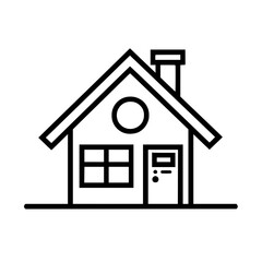 home outline, line art house, line art print, HOUSE clipart, cute house svg, lake house svg, Line Art, house, home, icon, building, estate, symbol, construction, architecture, vector, real, roof, wind