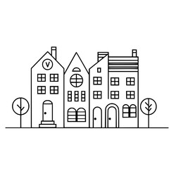 home outline, line art house, line art print, HOUSE clipart, cute house svg, lake house svg, Line Art, house, home, icon, building, estate, symbol, construction, architecture, vector, real, roof, wind