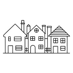 home outline, line art house, line art print, HOUSE clipart, cute house svg, lake house svg, Line Art, house, home, icon, building, estate, symbol, construction, architecture, vector, real, roof, wind