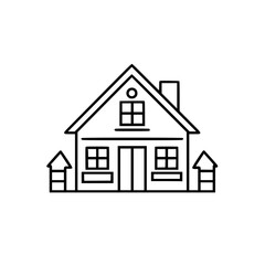 home outline, line art house, line art print, HOUSE clipart, cute house svg, lake house svg, Line Art, house, home, icon, building, estate, symbol, construction, architecture, vector, real, roof, wind