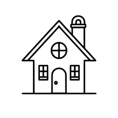 home outline, line art house, line art print, HOUSE clipart, cute house svg, lake house svg, Line Art, house, home, icon, building, estate, symbol, construction, architecture, vector, real, roof, wind