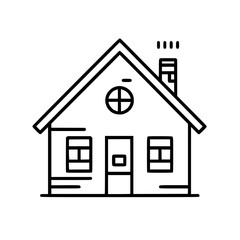 home outline, line art house, line art print, HOUSE clipart, cute house svg, lake house svg, Line Art, house, home, icon, building, estate, symbol, construction, architecture, vector, real, roof, wind
