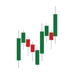 stock market candle graph transparent png or isolated on white background