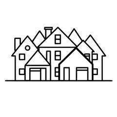 home outline, line art house, line art print, HOUSE clipart, cute house svg, lake house svg, Line Art, house, home, icon, building, estate, symbol, construction, architecture, vector, real, roof, wind