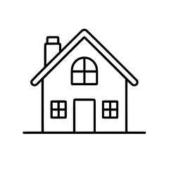 home outline, line art house, line art print, HOUSE clipart, cute house svg, lake house svg, Line Art, house, home, icon, building, estate, symbol, construction, architecture, vector, real, roof, wind