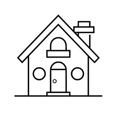 home outline, line art house, line art print, house clipart, cute house svg, lake house svg, line art, house, home, icon, building, estate, symbol, construction, architecture, vector, real, roof, wind