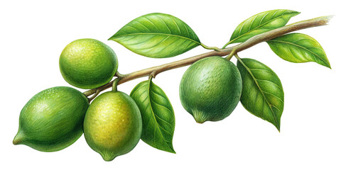 green lime on a branch