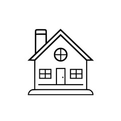 home outline, line art house, line art print, house clipart, cute house svg, lake house svg, line art, house, home, icon, building, estate, symbol, construction, architecture, vector, real, roof, wind
