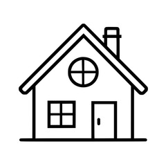 home outline, line art house, line art print, house clipart, cute house svg, lake house svg, line art, house, home, icon, building, estate, symbol, construction, architecture, vector, real, roof, wind