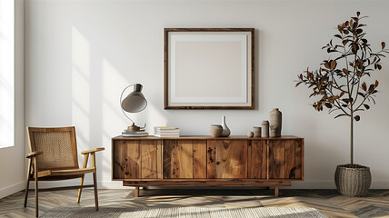 interior of a room with a frame