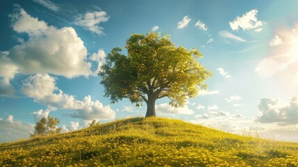 Tale of a lovely tree on a bright day