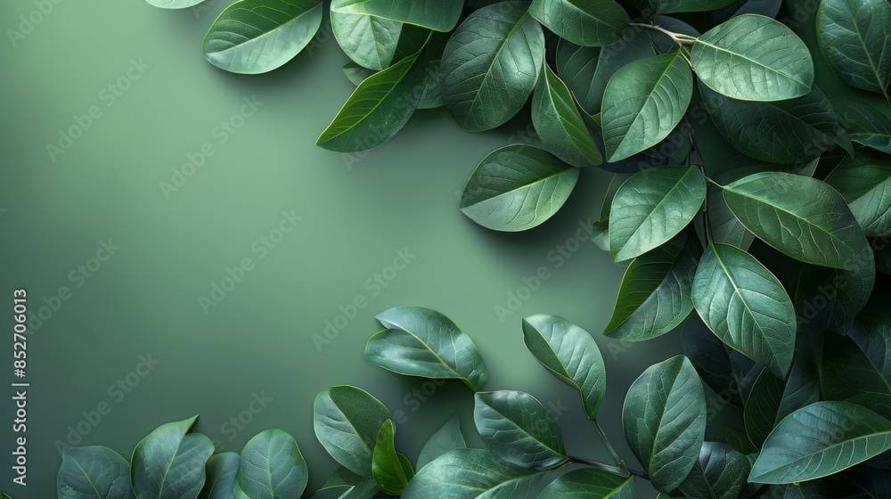 Wall mural presentation with color of olive green, make it a soft background - Wall murals