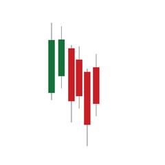 stock market candle graph transparent png or isolated on white background