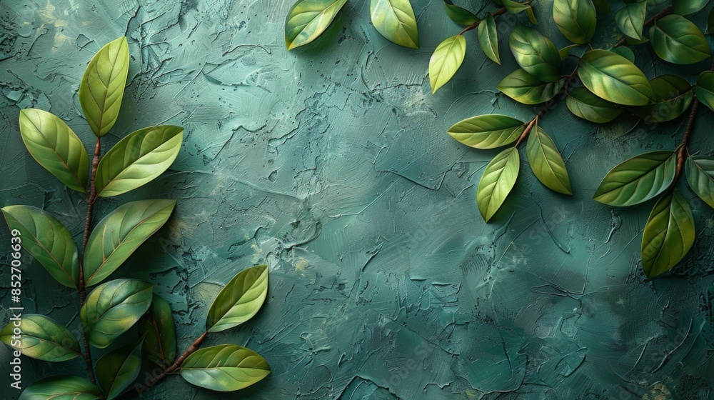 Aufkleber presentation with color of olive green, make it a soft background