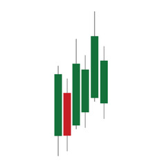 stock market candle graph transparent png or isolated on white background