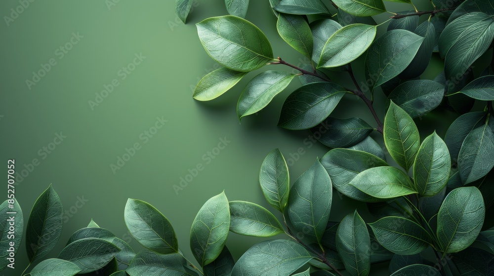 Aufkleber presentation with color of olive green, make it a soft background