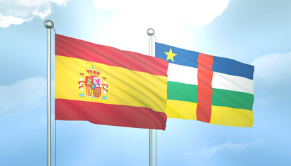 Spain and Central African Flag Together A Concept of Relations