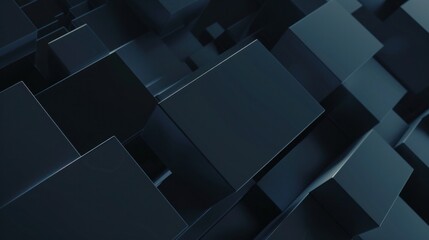 Abstract geometric landscape in shades of blue