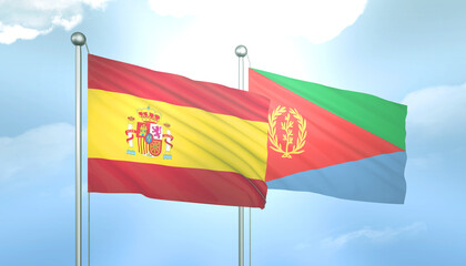 Spain and Eritrea Flag Together A Concept of Relations