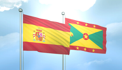 Spain and Grenada Flag Together A Concept of Relations