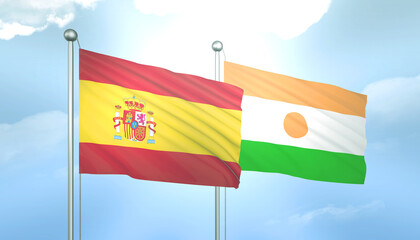 Spain and Niger Flag Together A Concept of Relations