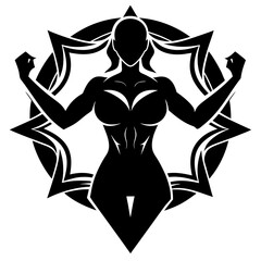 Fitness silhouette Beauty logo