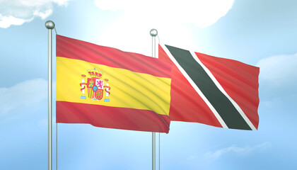 Spain and Trinidad Tobago Flag Together A Concept of Relations