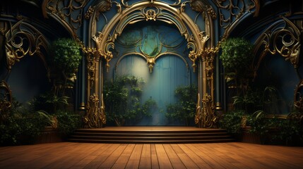 Traditional Brazilian Elements in a Green Background