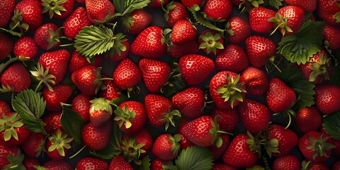 view of Fresh strawberry as background Close up