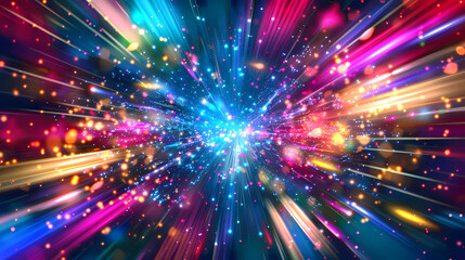 Fototapeta premium Colored light streaks