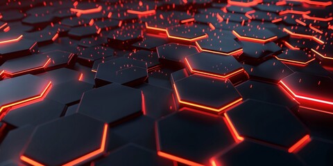 Obraz premium Generate a sleek and abstract hi-tech geometric background, designed for a modern futuristic technology