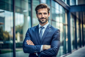 Fototapeta premium Confident businessman portrait
