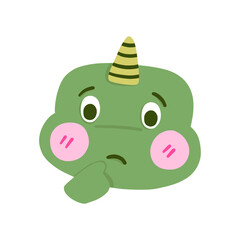 การ์ตูนไดโนเสาร์สีเขียวน่ารัก, สำหรับประกอบสื่อการเรียนหรือสื่อโฆษณาต่างๆ, เป็นภาพการ์ตูนวาดด้วยมือ, ภาพเรียบง่ายโทนสีไม่เยอะ, ภาพประกอบสำหรับคู่รักคนมีความรัก