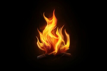 Fototapeta premium Orange Fire Flame Design Concept - Fire and Flame Design Concept