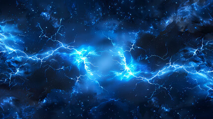 Abstract blue lightning