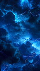 Abstract blue lightning