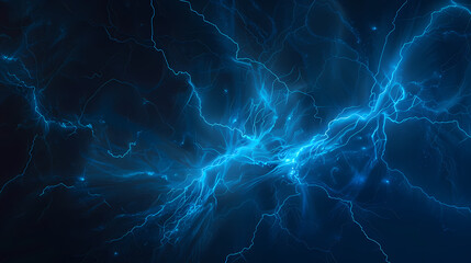 Abstract blue lightning