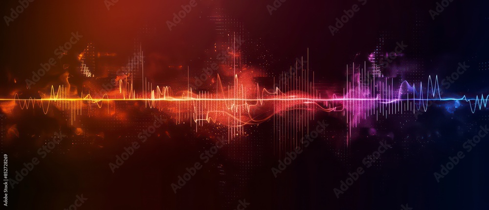 Poster swirling smoke patterns in blue hues, creating dynamic curves and shapes against a black background