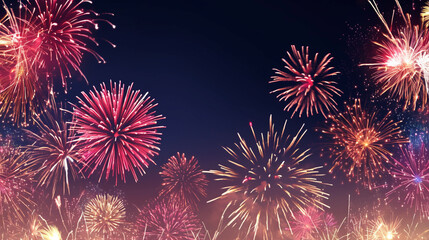 打上げ花火の背景　Generative AI