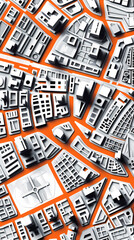 Obraz premium Abstract city map