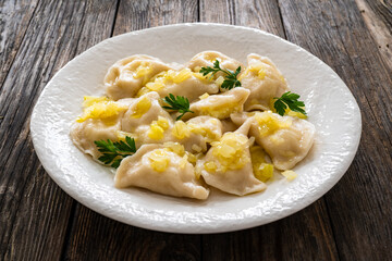 Dumplings - cheese noodles with onion
