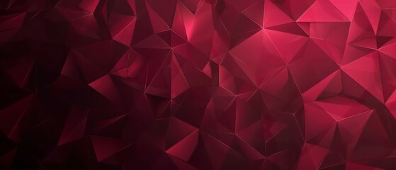 Abstract polygonal background in dark red and black, showcasing modern artistic elements