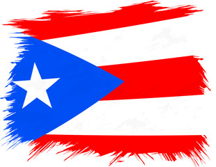 Grunge flag of Puerto Rico