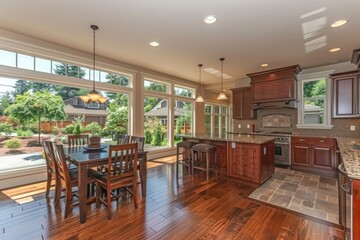 kitchen room with beige theme advertising food photography