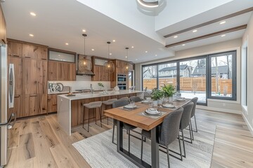 kitchen room with beige theme advertising food photography
