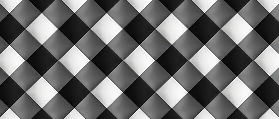 Classic checkered design with alternating black and white squares on a textured board