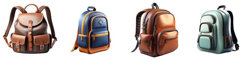 Fototapeta premium school backpack isolated on transparent background