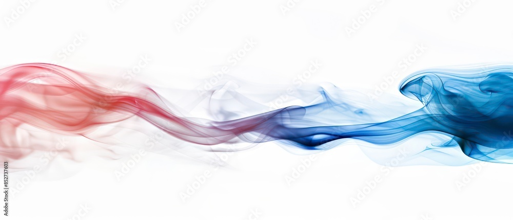 Poster artistic depiction of light and color in waves, creating a dynamic illustration